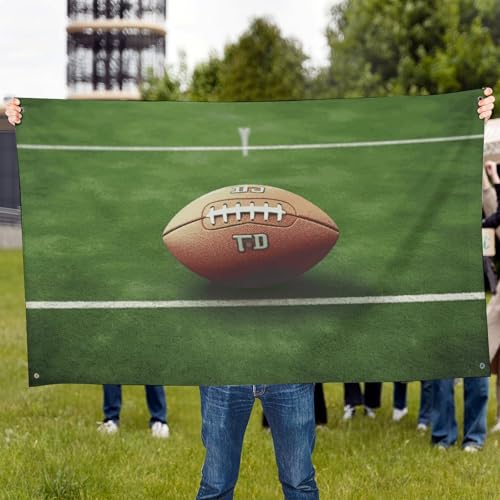 Drapeau de football anti-déchirure en polyester pour décoration murale durable
