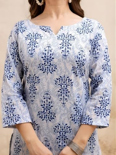 Image of Women's Short Kurti in TopsTunic Rayon Cotton Blend | Ladies Ethnic Tunic