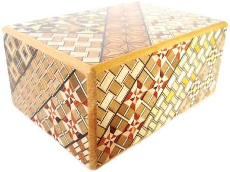 Uncommon Treasures Japanese Yosegi Puzzle Box 4-Sun 14 Moves