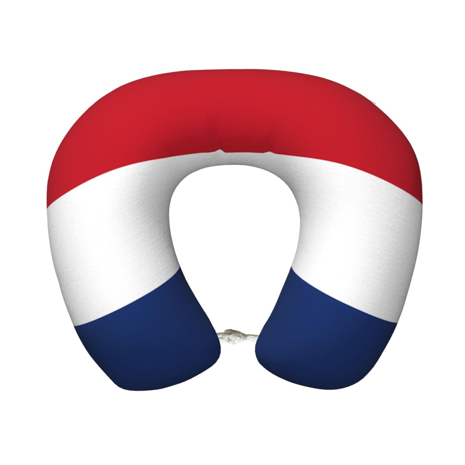 peiyeety Comfortable Dutch Flag Print Memory Foam Travel Pillow - U-Shaped Neck Support for Trips, Office Naps, and More