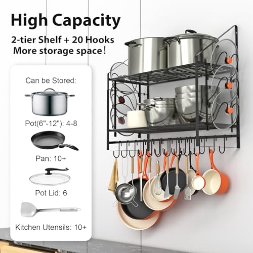 Vygrow 35 Inch Pot Rack Wall Mounted thumb #1