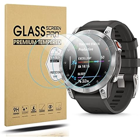 Diruite 4-Pack Screen Protector Compatible with Garmin Epix Gen 2 Screen Protector Tempered Glass for Garmin Epix Gen 2 Smart Watch [2.5D 9H Hardness][Anti-Scratch][No-Bubble-Free] Cover