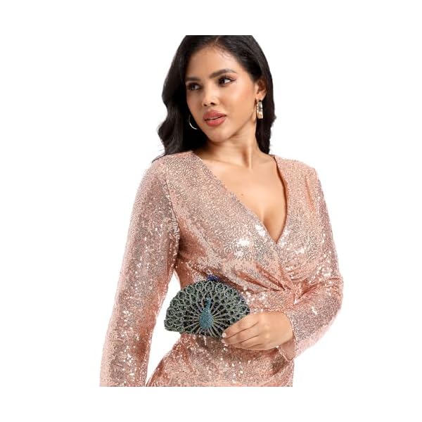 Elegant Crystal Clutches For Women Peacock Clutch Bag Evening Purses and Handbags - Image 3