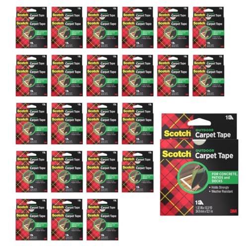 Image of 3M Scotch Double-Sided Carpet Tape 1.3 in x 40 ft Rolls - 24 Pack