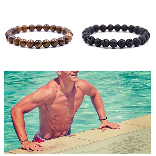 Beaded Bracelets for Men Women His and Hers Couples Bracelets Elastic Stretch Mens Womens Bracelet3