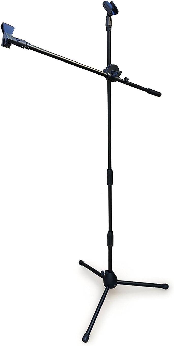 Black Tripod Boom Microphone Stand - Convenient, Portable, and Adjustable Mic Stand, Tree New Bee TNB-ARM04