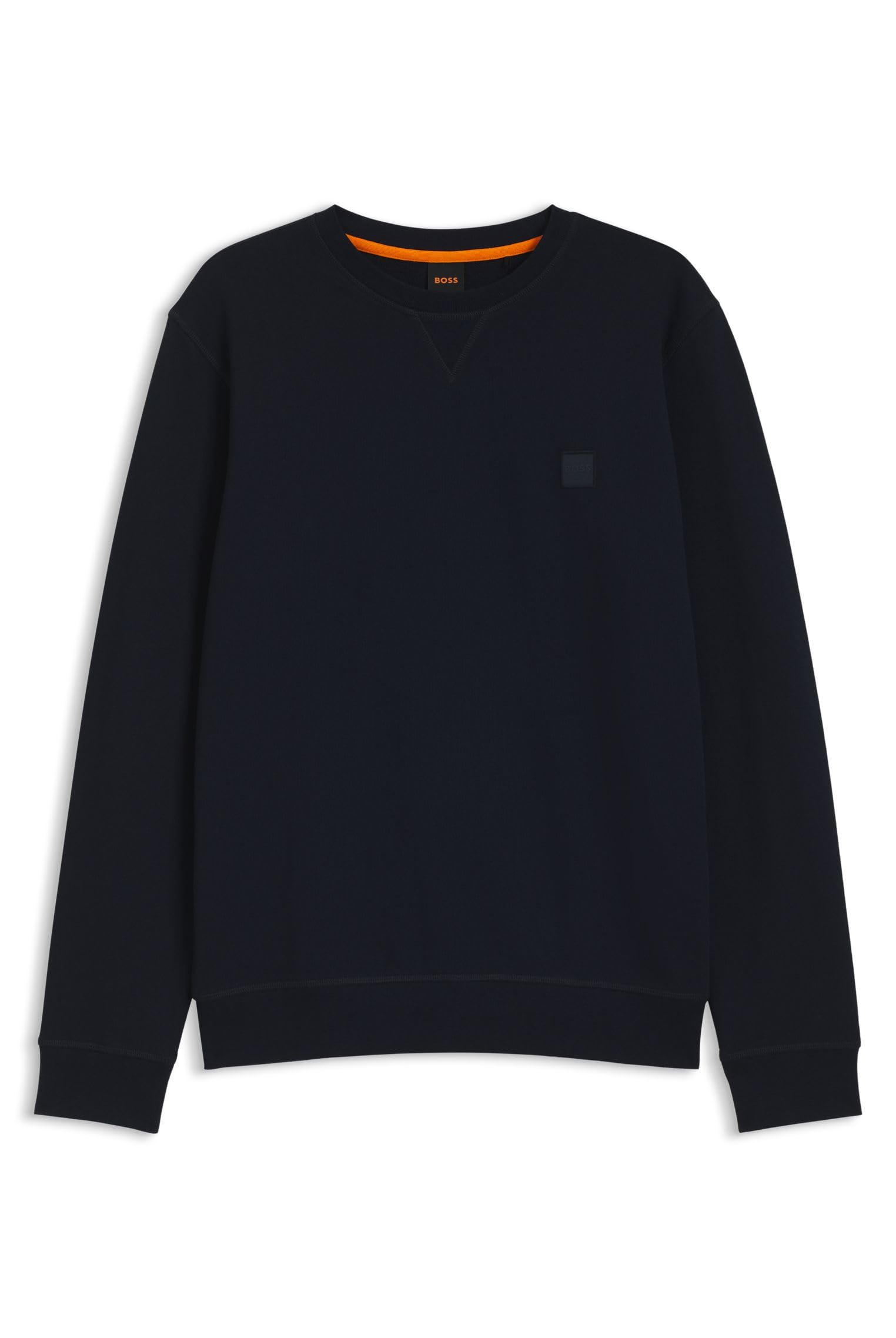 BOSS Mens Westart Crew Sweatshirt Premium Cotton Long Sleeve Navy XS