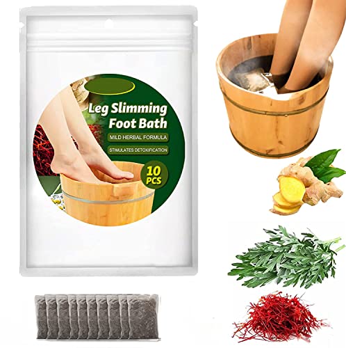 10Pcs PureCleanse Kidney Support Herbal Foot Bath Pack, Pure Cleanse Sugar Control Therapeutic Foot Bath Bag, Lymphatic Drainage Ginger Foot Bag, Natural Mugwort Foot Pack (10pcs)