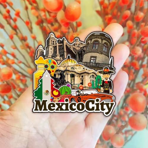 Imán de Madera 3D para Refrigerador México Ciudad miniatura 4