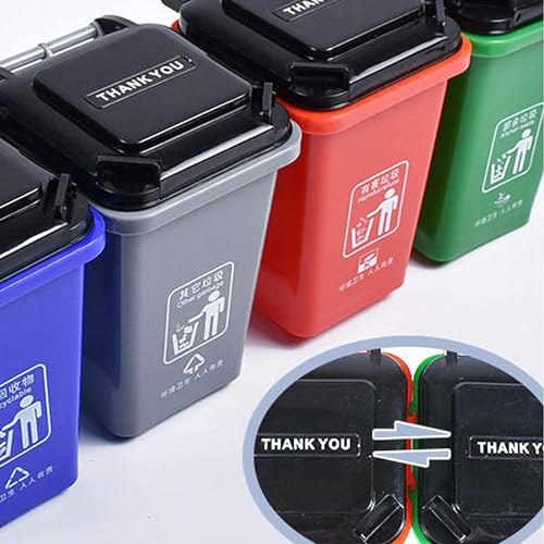 QYEW Toy for Children, 4-Piece Bin Toy, Garbage Truck Bin, Children’s Toy Sliding Vehicles, Rubbish Bin for Children, Toddlers, Children’s Toy, 6.5 x 6 x 4.5 cm