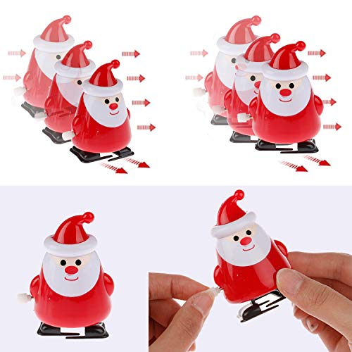 LOCOLO 12Pcs Christmas Wind Up Toys Xmas Clockwork Toy Party Favors for Kids New Year Party Gifts - Thumbnail 4
