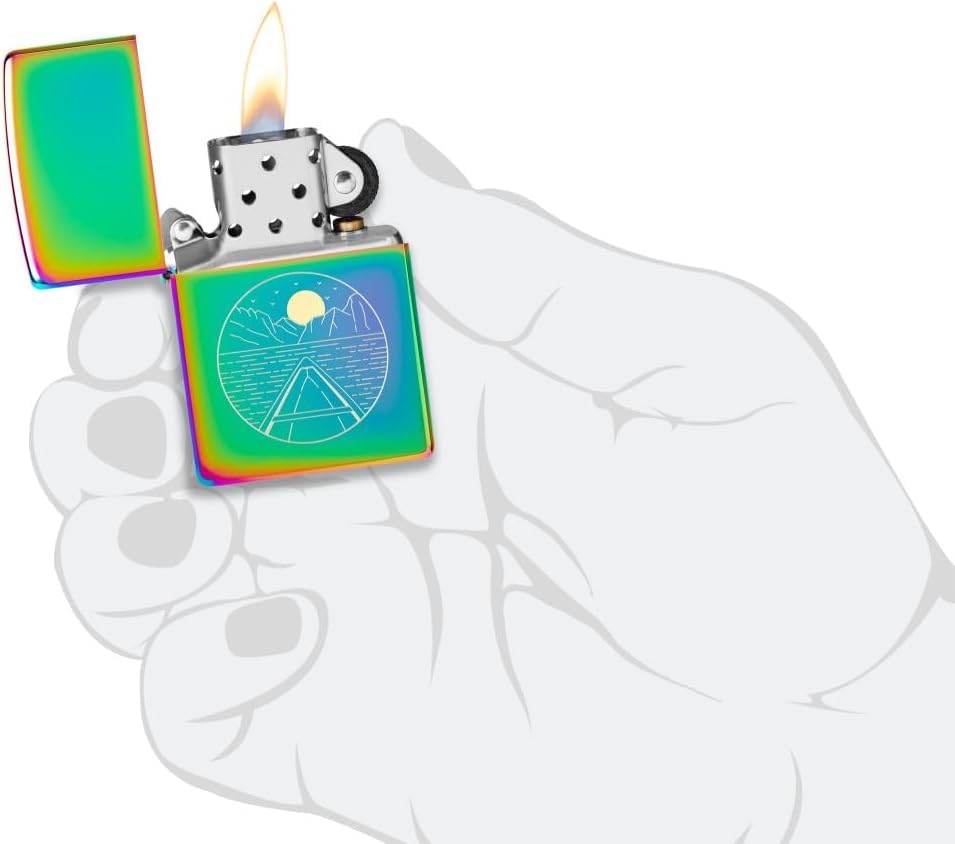 Encendedor Zippo personalizado con grabado en diseño Moon Canoe multicolor miniatura 5