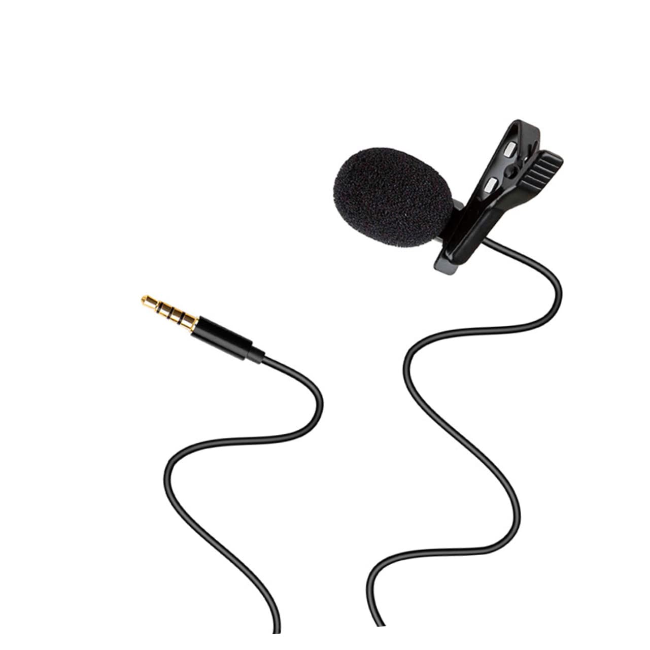 KONTONTY Clip on Omnidirectional Microphone 3.5mm Lapel Mic for Computer Phone DSLR Webcast