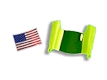 Mini Unbranded Visor + US Flag Helmet Decal - Green Gridiron
