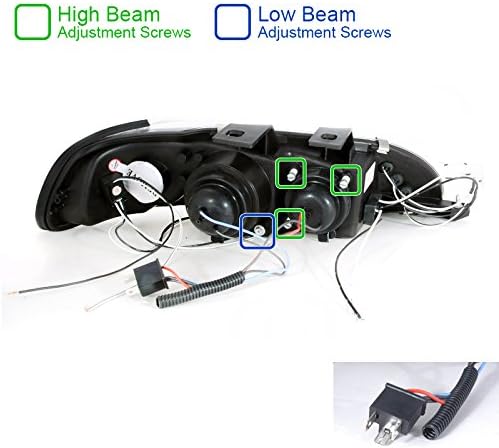 1992-1995 Honda Civic Halo Led Projector Headlights Chrome
