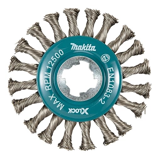 Makita D-72590 X-Lock 4-1/2\" Stainless Steel Full Cable Knotted Twist Wire Wheel