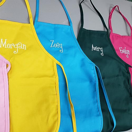Personalized-Kids-Embroidered-Apron-with-Name-Custom-Chef-Any-Name-Child-Apron-Baking-Party-Kid-Embroidered-Apron-Art-Smock-Party-Add-your-own-name-for-kids-kitchen-baking