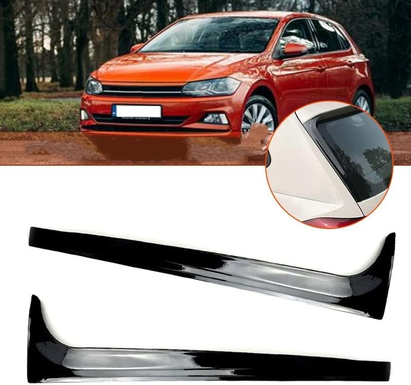 VW用 Polo MK6 2018 2019 2020用 GTI/GTR 2個 カーリアウィンドウサイ 【リアトランクリッドスポイラーウイングボディキットテールゲートトリムスプリッタリップ】