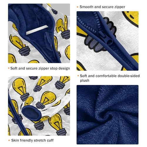 Bulbs Toddler Fleece Jacket Baby Boys Hooded Zipper Long Sleeve Thick Warm Outerwear 3-10 Years3