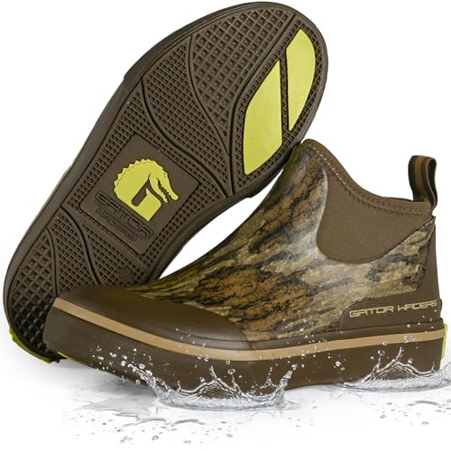 Gator Waders Ankle Rain Boots for Women, 100% Waterproof Rubber Boots, Short Garden Shoes, Anti-Slip, Breathable, Lightweight & Quick-Dry