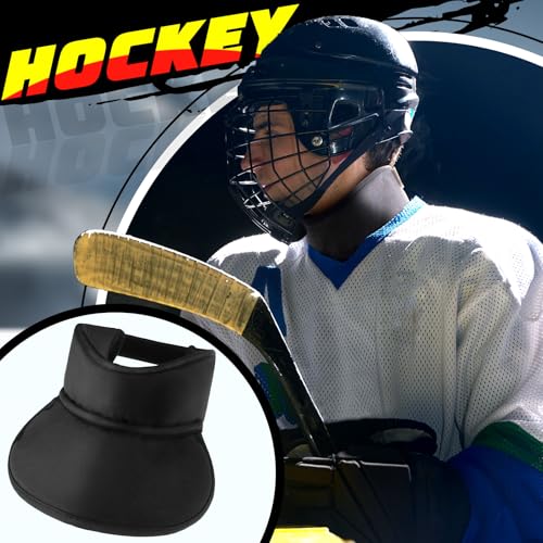 image for Jecery 2 Pcs Winter Hockey Neck Guard Youth 10-14 Inch Adjustable Hock