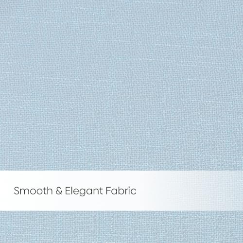 Image of haus & kinder Sheer Door Curtains 7 Feet Long Pack of 2 Door Curtains, 7 Feet Curtains for Door, Light-Filtering & Breathable (Luma Light Blue, 114x213cm)