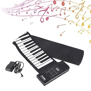 ciciglow Roll Up Piano, 61 Touches Clavier électronique Portable Hand Roll Piano Piano en Silicone Souple Clavier de Piano Flexible (C3 ~ C8) pour Les débutants/Enfants/passionnés de Musique - Les Beatles, Paul McCartney, John Lennon, RIngo Starr, George Harrison