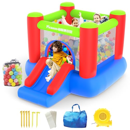 PicassoTiles KC106 8x7 Foot Junior Inflatable Bouncer, Kid...