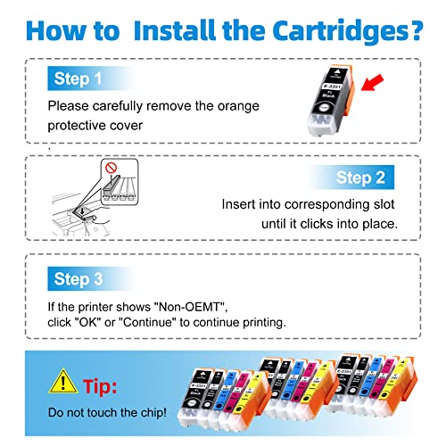 33XL Ink Cartridges Replacement for Epson 33 33 XL for Epson Expression Premium XP-900 XP-540 XP-640 XP-530 XP-635 XP-645 XP-830 XP-630 XP-7100 (Black Photo Black Cyan Magenta Yellow - Image 3