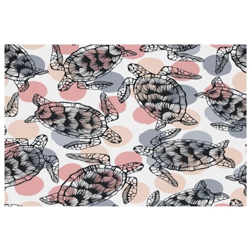Set de table tortue de mer pour décoration de table de cuisine