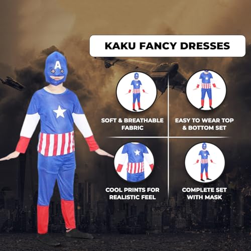 Image of Kaku Fancy Dresses Superhero Costumes - Superhero Theme Party, Halloween, Role Play Fancy Dress for Boys