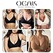 OEAK Womens Deep V Bras Wireless Comfortable Bra Supportive No Underwire Bras Tshirt Push Up Bralettes Plunge Seamless Bra Black M