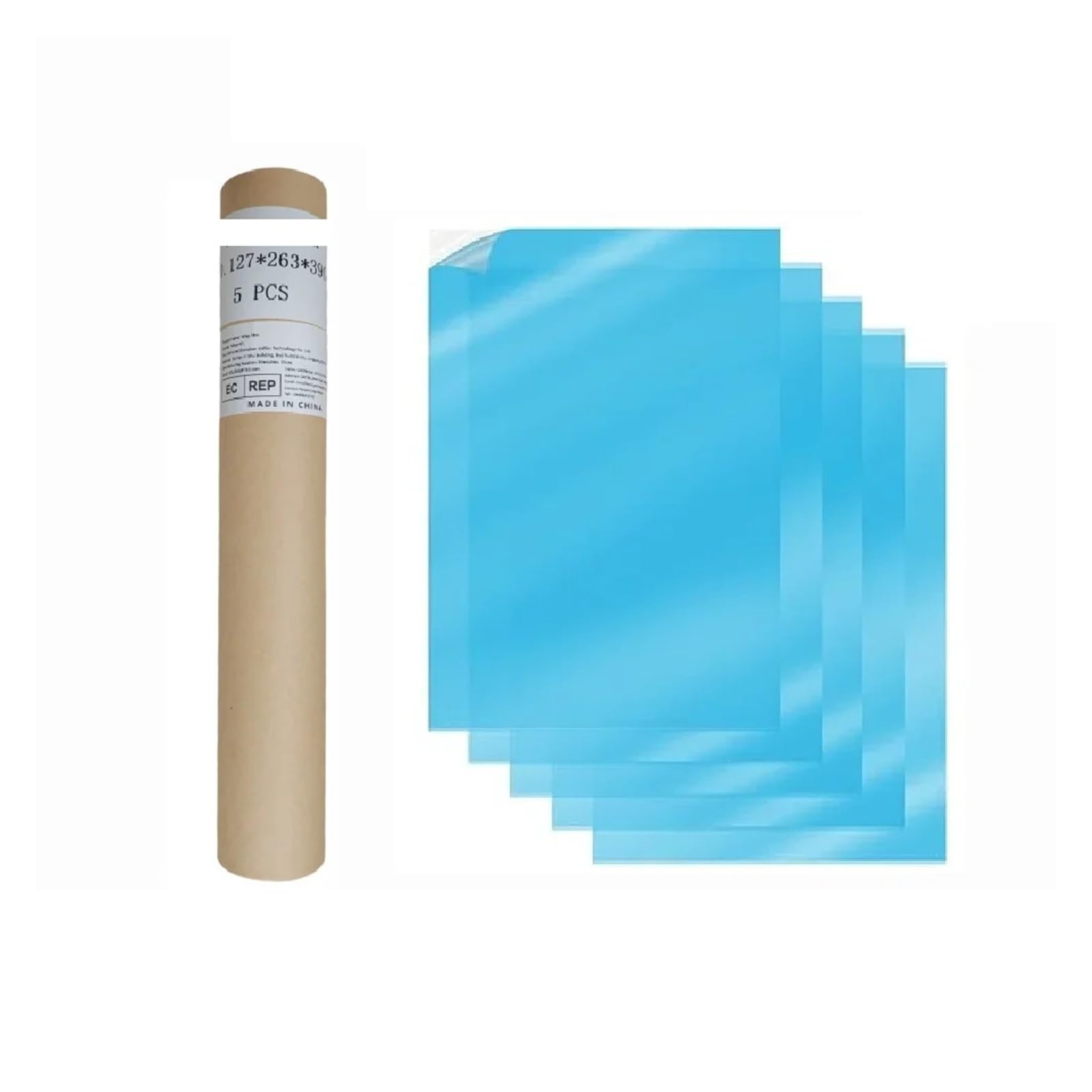 Compatible con Anycubic, Compatible con ELEGOO, PFA Film 5PCS | Hoja de 13 pulgadas, 390 × 263 × 0,127 mm, revestimiento de resina for tina, ajuste M7 Max Júpiter