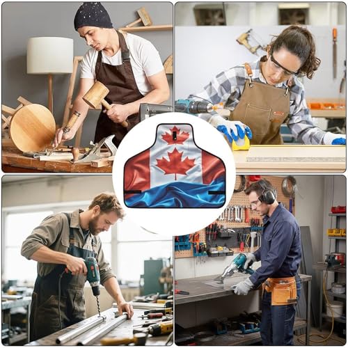 Delantal Retro Canadá Unisex Ajustable para Trabajo miniatura 6