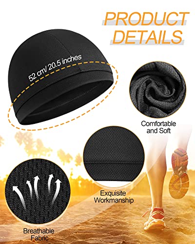 Image of 9 Pcs Cooling Skull Cap Camo Liner Sweat Wicking Lightweight Cycling Cap Running Hat for Men Women