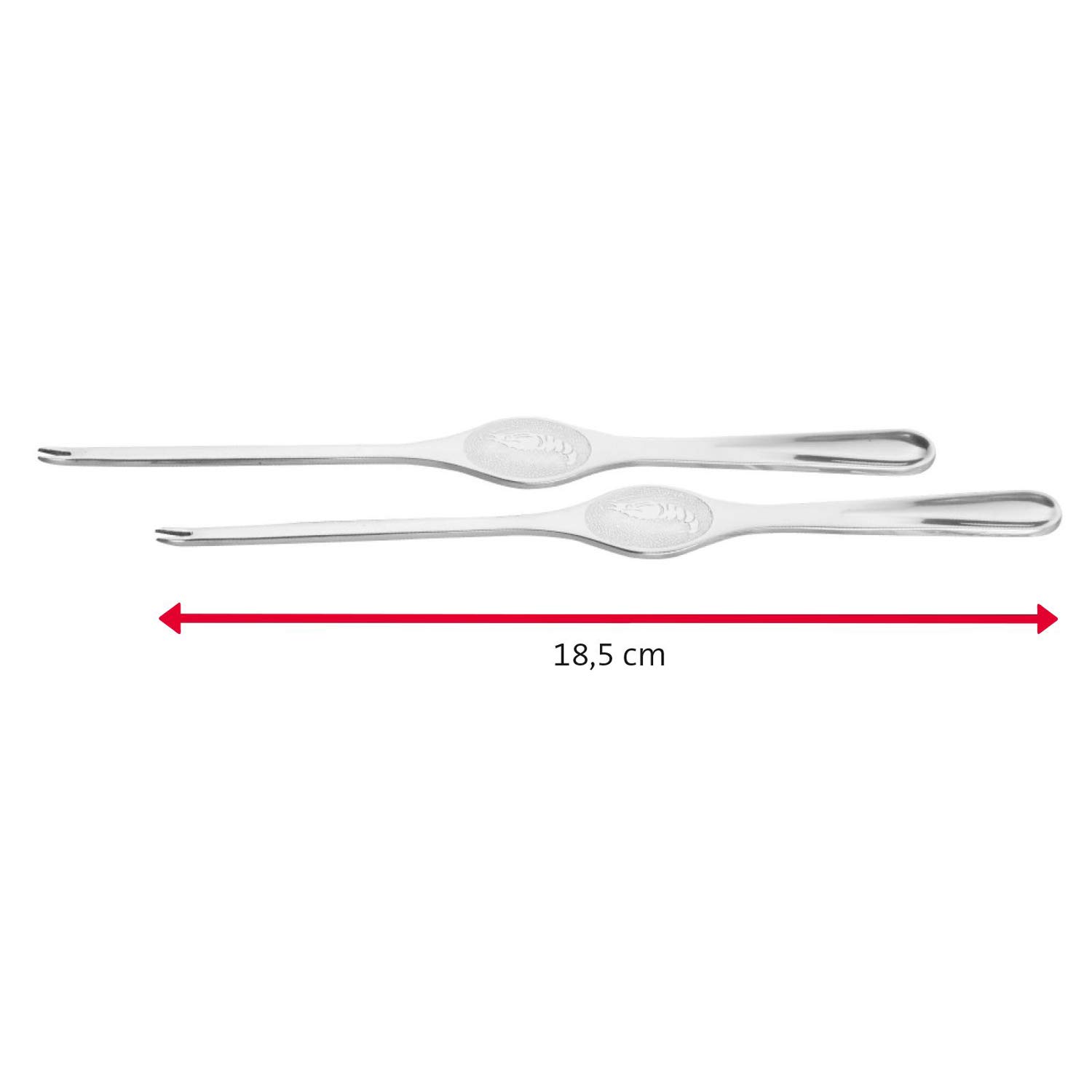 Westmark Zestaw widelców do homara, 2 szt., Każdy z dwoma zębami, Długość: 18,5 cm, Stal nierdzewna, Srebrny, 66162280