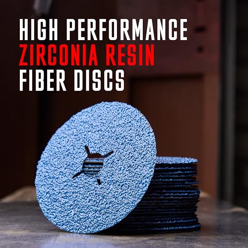 Disques de ponçage zircone robustes grain 24 pour meuleuse d'angle 12,7 x 2,2 cm