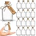 Produktbild volila Mini Glasflaschen mit Korken - 16 x 50 ml Kleine Glasflaschen zum Befüllen - Kleine Flaschen Ideal als Hochzeit Deko oder als Hochzeit Gastgeschenk - Inkl. Gummitrichter, Etiketten und Schnur