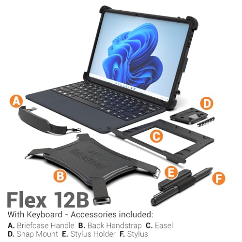 MobileDemand Flex 12B 2-in-1 Laptop, Rugged Tablet PC Windows 11 Pro Upgrade, 16GB RAM, 256GB, 12.6 inch Screen, MIL-STD-810H Certified, Field Work Tablet with Keyboard, Android Tablet Alternative - Image 3