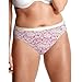 Just My Size Women's 5-Pack Cotton Lace Effects Hi-Cut Panty