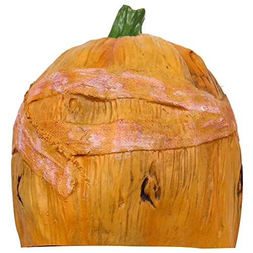 Creepy Halloween Pumpkin Mask, Novelty Latex Scary Halloween Costume Party Props by JTLB - Used condition - Image 8