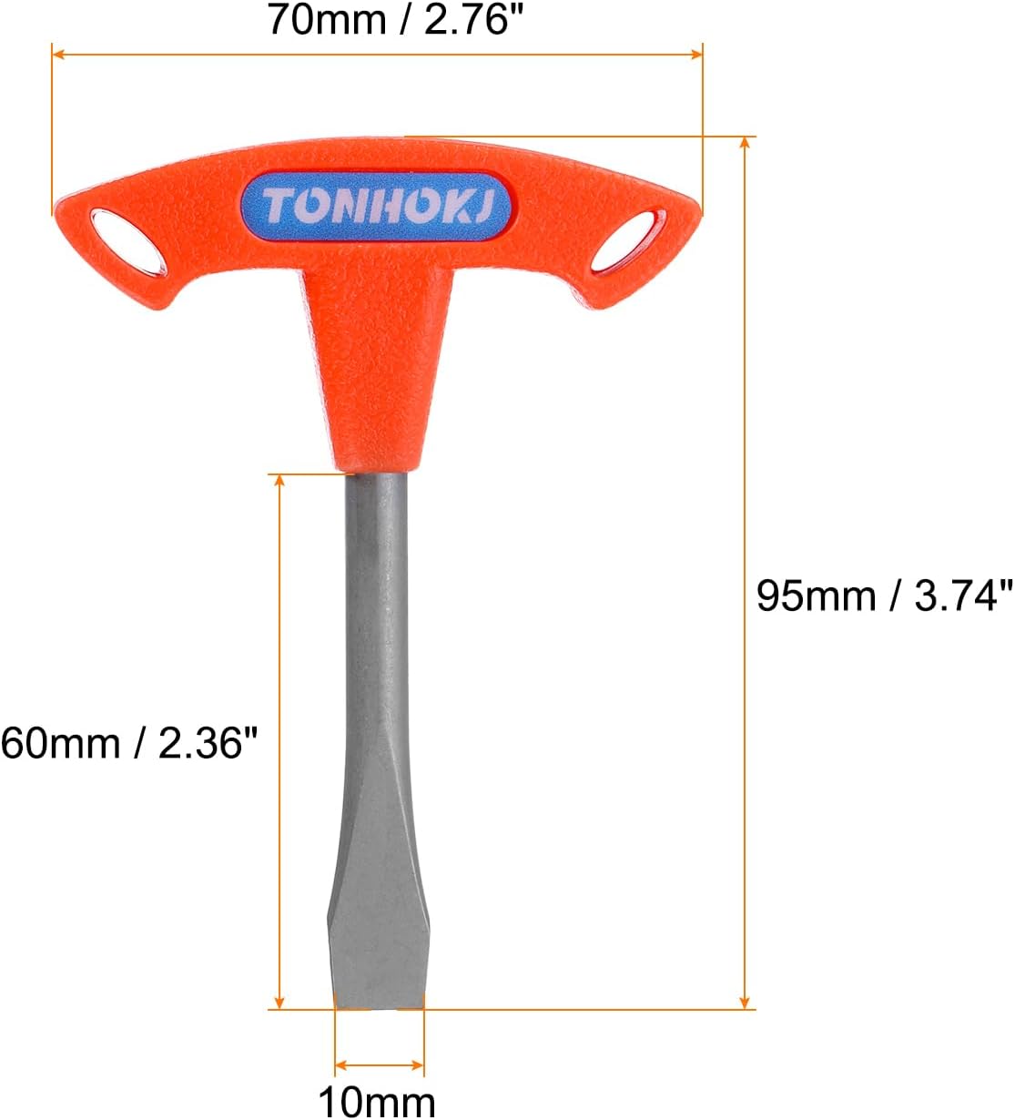 HARFINGTON T Handle Flat Head Screwdriver 10mm T Handle Slotted Screwdriver with 9pcs 1/4 to 3/8 Inch Interchangeable Camera Screws for Quick Release Plate Camera Tripod Monopod, Red