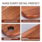 Gtencemen Small Acacia Wood Cutting Boards for Kitchen with Hanging – Mini Wooden Cutting Board for Vegetables, Fruit, Bread, Meat - BPA Free, 9.6" x 6.5" - Image 7