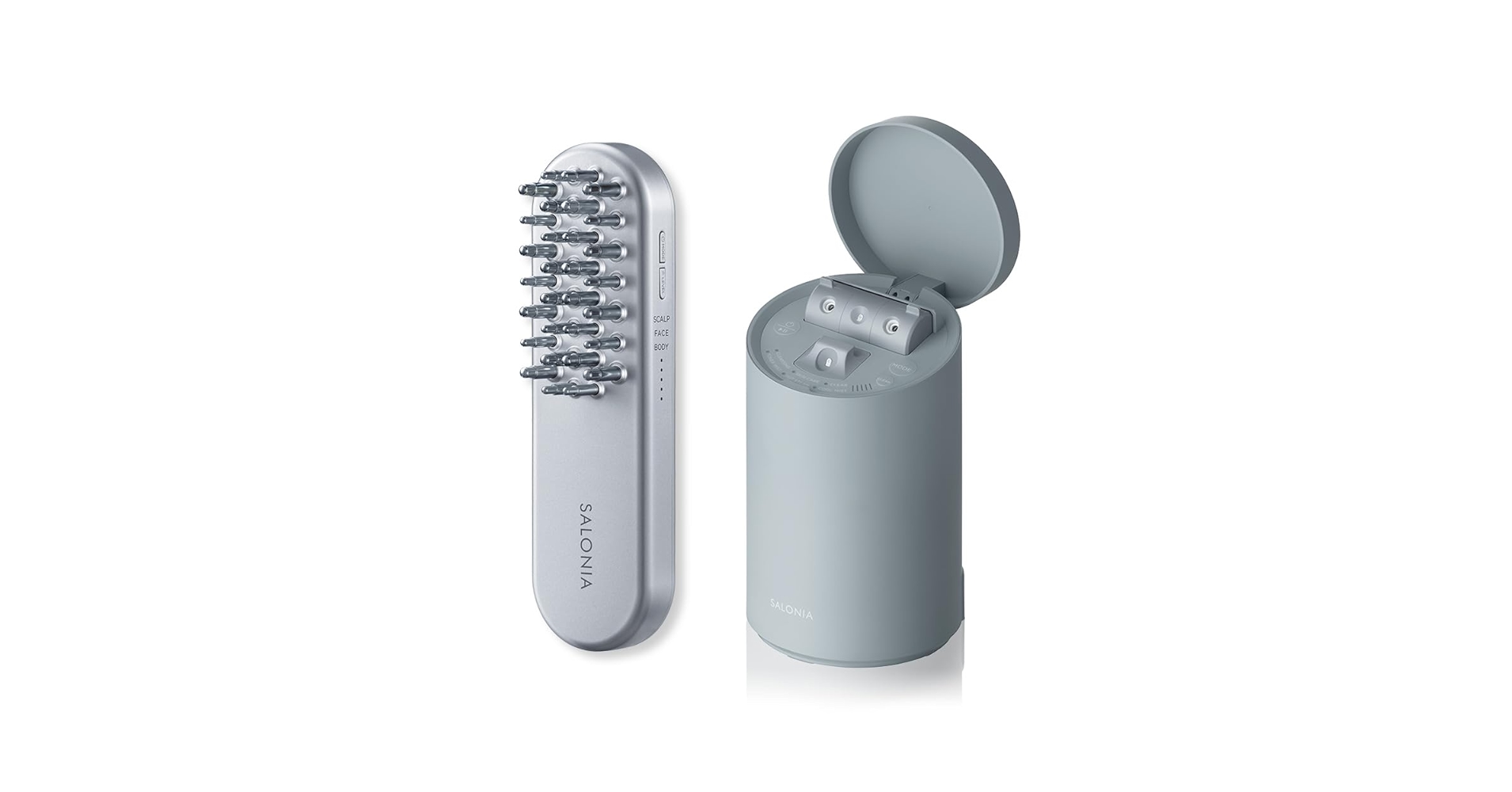 SALONIA フェイススチーマー グレー Amazon.co.jp: SALONIA サロニア ピュアブライト スチーマー