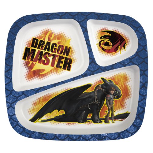 Zak Designs How to Train Your Dragon 2 Three Section Plate