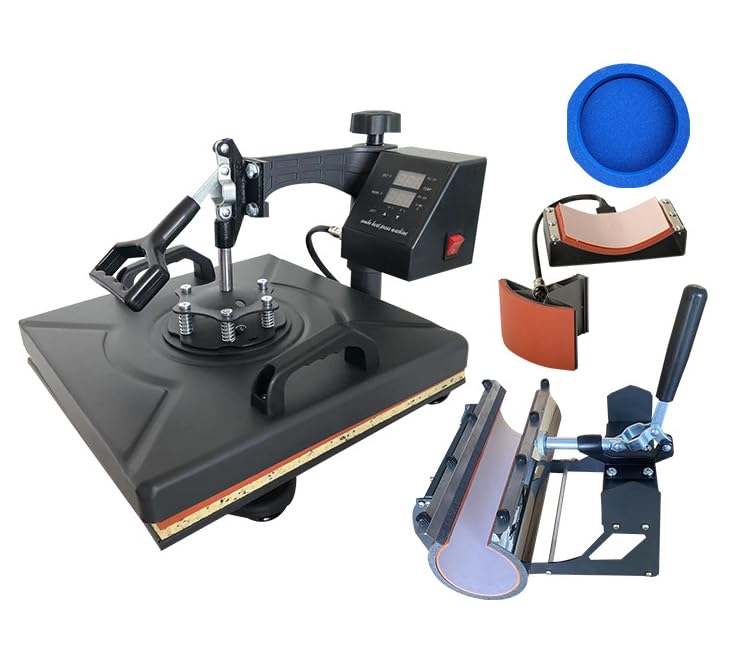 Amazon.co.jp: ANJIZERUEN ヒートプレス機 5in1 熱転写プレス機 38cm