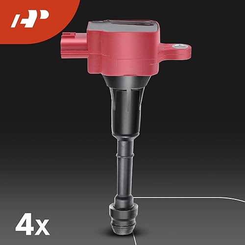 Miniatura 6 de A-Premium Juego de 4 bobinas de encendido (rojo) y bujías de iridio compatibles con Nissan Altima Sentra 2002-2006, X-Trail 2005-2006 L4 2.5L