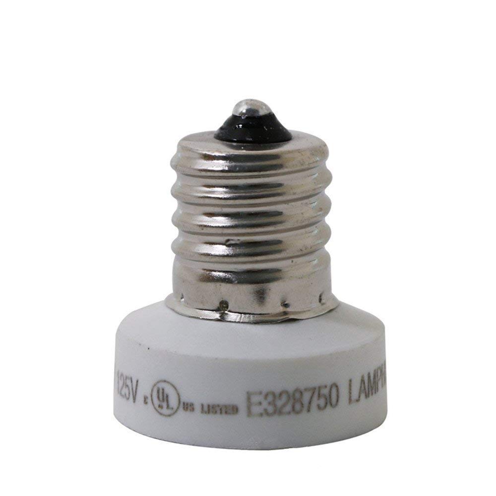 YI Lighting Intermediate Screw E17 to E12 Pin Base Fixture Screw Adapter (Pack of 3)