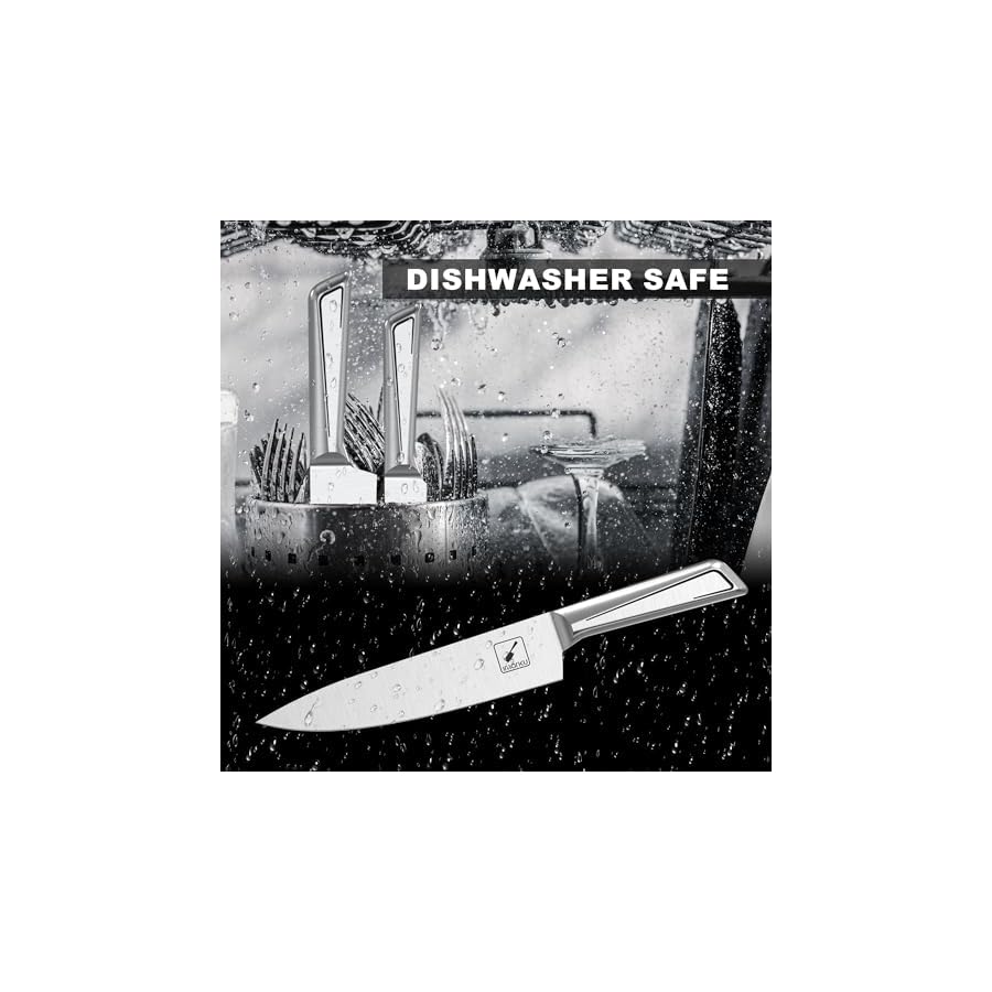 imarku Knife Set,16-Piece Premium Knife Sets for Kitchen with Block,Japanese Stainless Steel Kitchen Knife Set,Knife Block Set with Kitchen Sharpener, Dishwasher Safe (Dark Gray)