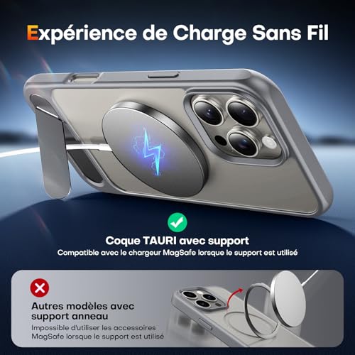 Coque iPhone 16 Pro Max avec béquille réglable pour visionner vos vidéos les mains libres - 5